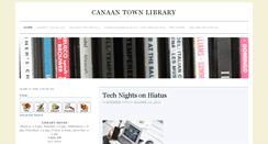 Desktop Screenshot of canaanlibrary.org