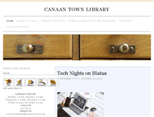Tablet Screenshot of canaanlibrary.org
